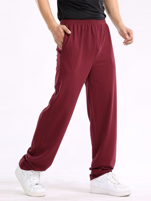 TEEK - Mens Straight Solid Color Loose Trousers PANTS TEEK K   