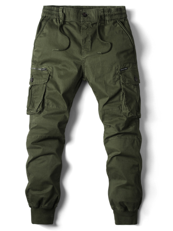 TEEK - Mens Solid Color Cargo Pants PANTS TEEK K Olive green 29 