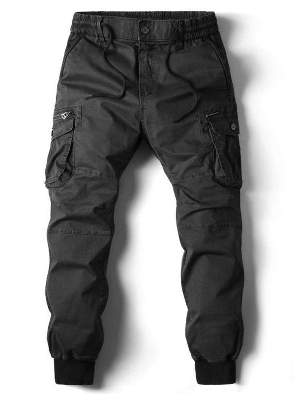 TEEK - Mens Solid Color Cargo Pants PANTS TEEK K Black 29 