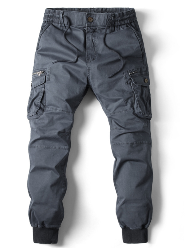 TEEK - Mens Solid Color Cargo Pants PANTS TEEK K Charcoal grey 29 