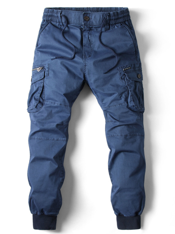 TEEK - Mens Solid Color Cargo Pants PANTS TEEK K Royal blue 29 