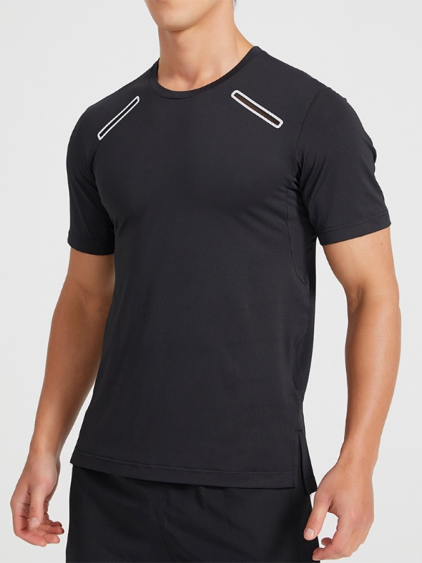TEEK - Mens Sports Outdoor Fitness Short-Sleeved T-shirt TOPS TEEK K Black S 