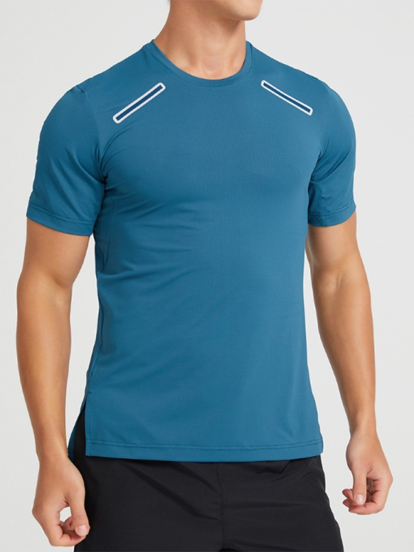 TEEK - Mens Sports Outdoor Fitness Short-Sleeved T-shirt TOPS TEEK K Peacock Blue S 