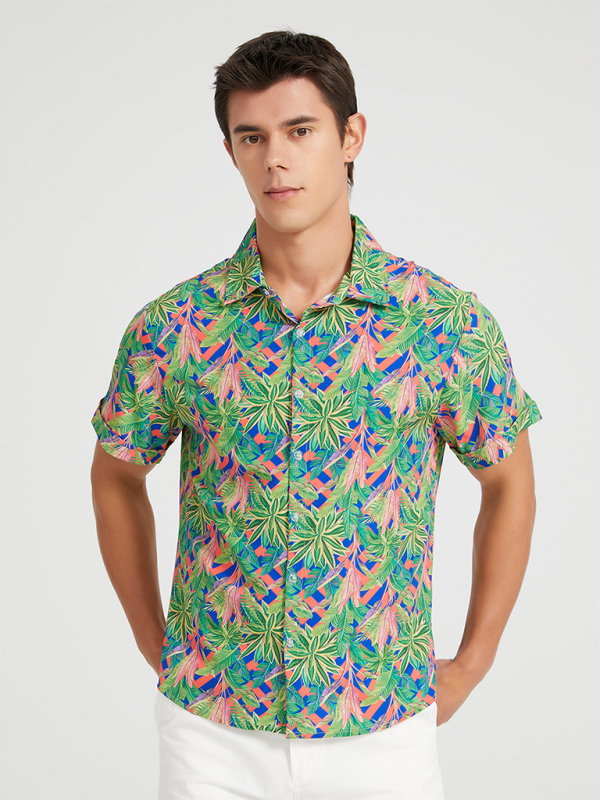 TEEK - Mens Beach Hawaiian Short Sleeve Shirt TOPS TEEK K   