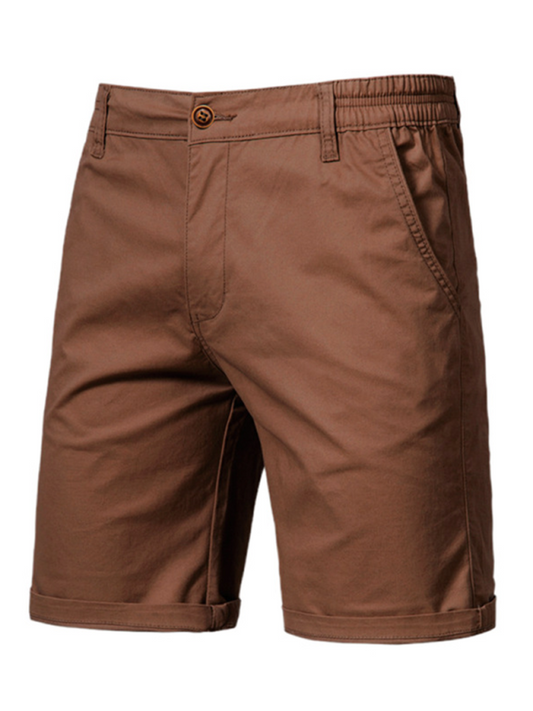 TEEK - Cotton Straight Slim Fit Shorts SHORTS TEEK K Brown 30 