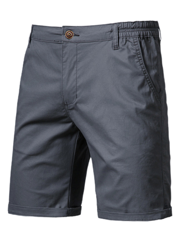 TEEK - Cotton Straight Slim Fit Shorts SHORTS TEEK K Charcoal Grey 30 