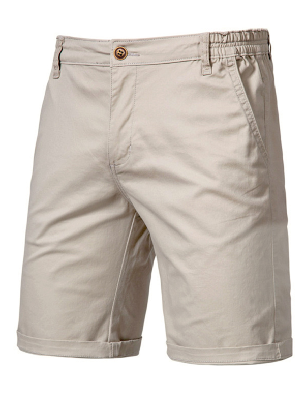 TEEK - Cotton Straight Slim Fit Shorts SHORTS TEEK K Khaki 30 