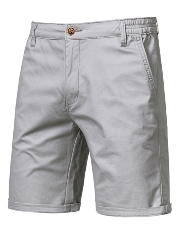 TEEK - Cotton Straight Slim Fit Shorts SHORTS TEEK K Misty Grey 30 