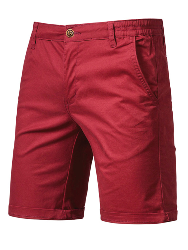 TEEK - Cotton Straight Slim Fit Shorts SHORTS TEEK K Wine Red 30 