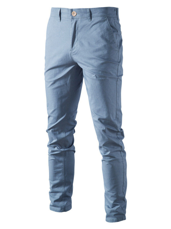 TEEK - Mens Casual Solid Color Pants PANTS TEEK K Blue 30 