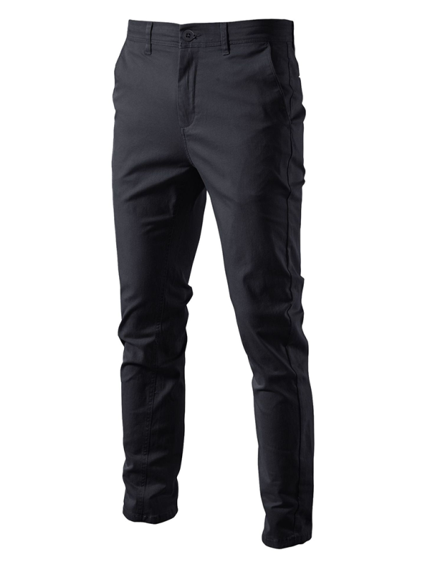 TEEK - Mens Casual Solid Color Pants PANTS TEEK K Black 30 