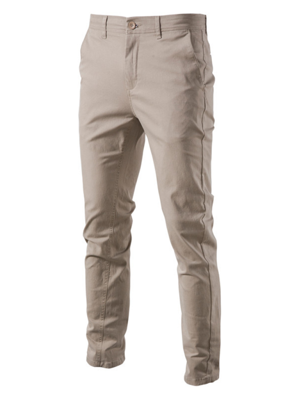 TEEK - Mens Casual Solid Color Pants PANTS TEEK K Khaki 30 