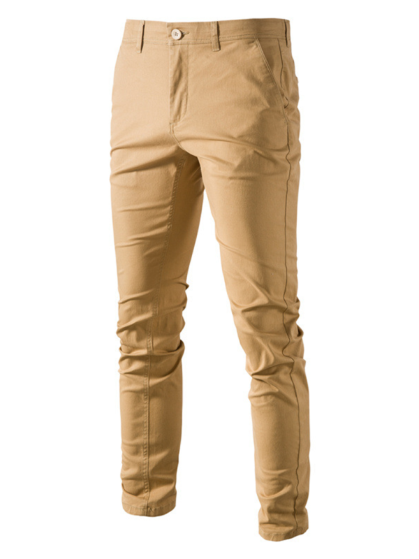 TEEK - Mens Casual Solid Color Pants PANTS TEEK K Yellow 30 