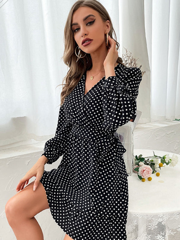 TEEK - Long Sleeved Polka Dot Dress DRESS TEEK K   