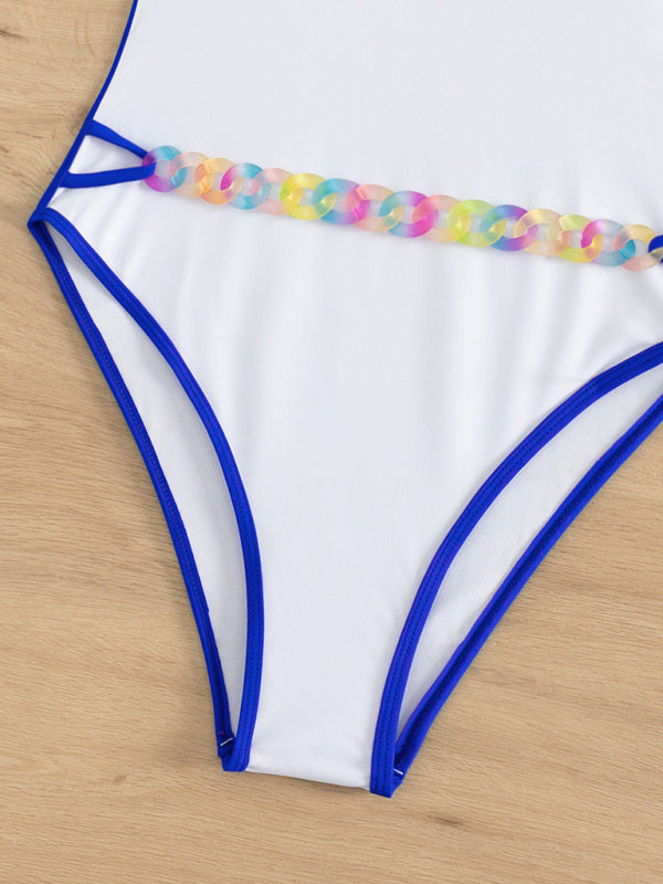 TEEK - Color Link White Swimsuit SWIMWEAR TEEK K   