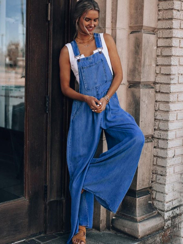 TEEK - Big Loose Casual Denim Overalls OVERALLS TEEK K   