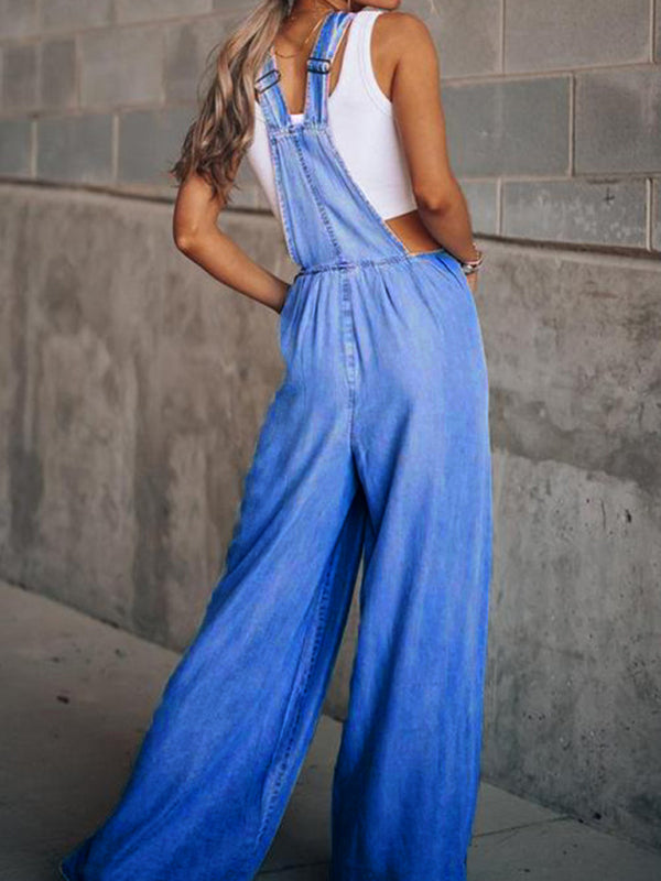 TEEK - Big Loose Casual Denim Overalls OVERALLS TEEK K   