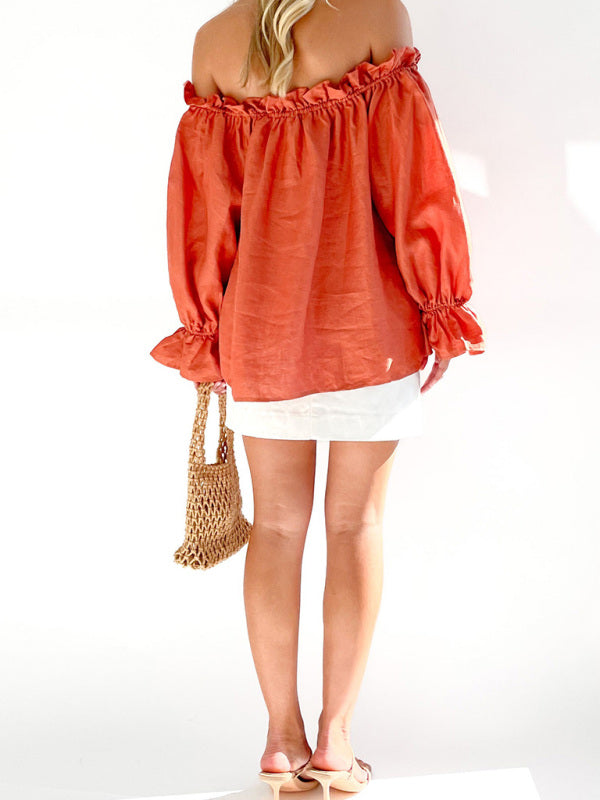 TEEK - Bandage One Shoulder Balloon Sleeve Top TOPS TEEK K   