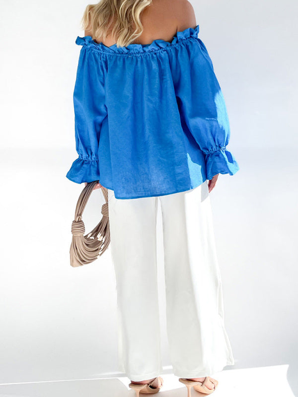 TEEK - Bandage One Shoulder Balloon Sleeve Top TOPS TEEK K   