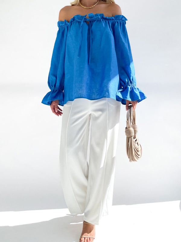 TEEK - Bandage One Shoulder Balloon Sleeve Top TOPS TEEK K   