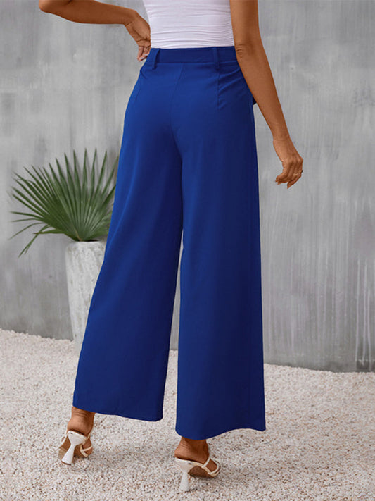 TEEK - Blue Wide-Leg Trousers PANTS TEEK K   