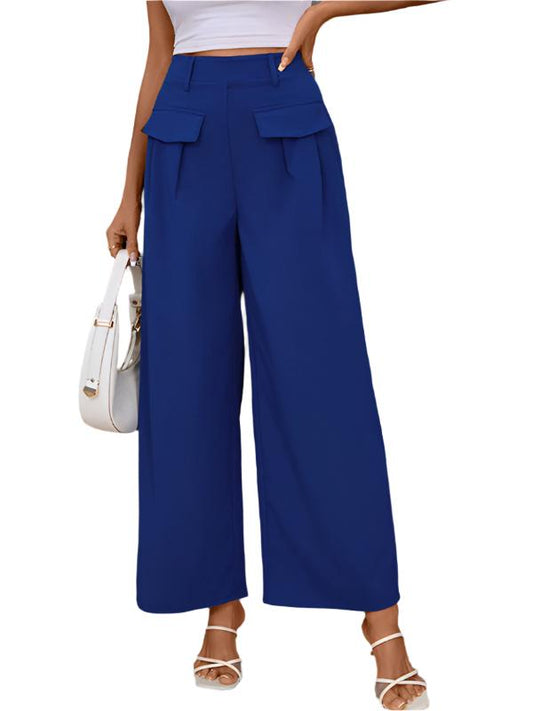 TEEK - Blue Wide-Leg Trousers PANTS TEEK K S  