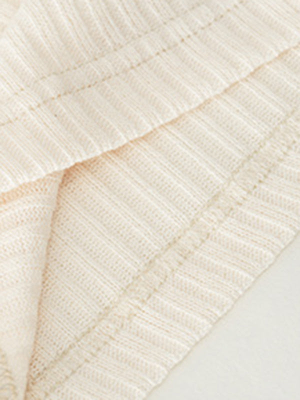 TEEK - Half Turtleneck Sequin Stitching Knit Top TOPS TEEK K   