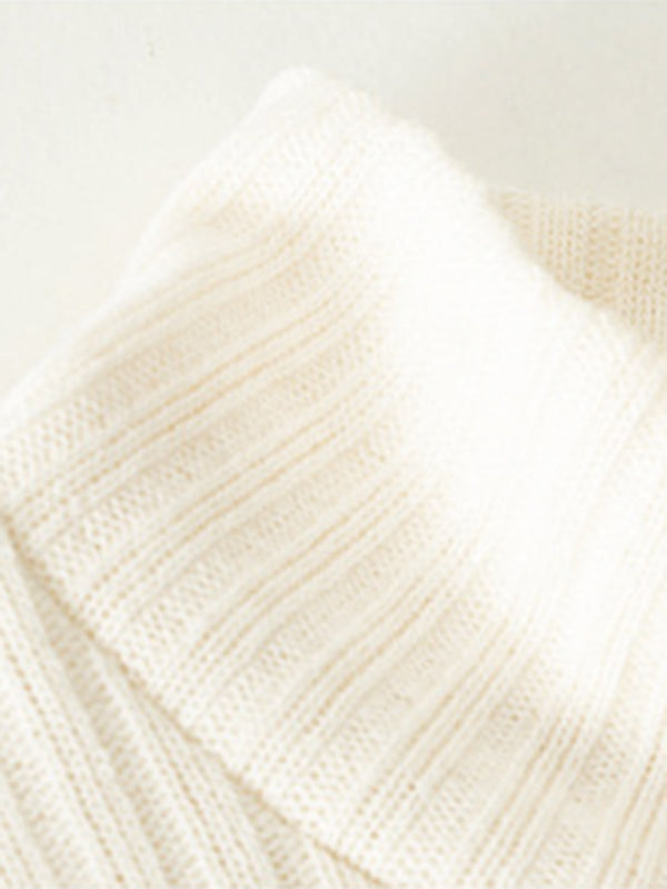 TEEK - Half Turtleneck Sequin Stitching Knit Top TOPS TEEK K   