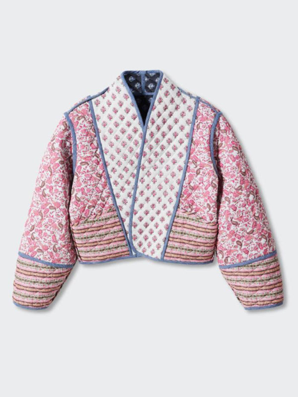 TEEK - Pink Floral Reversible Cotton Jacket JACKET TEEK K M  