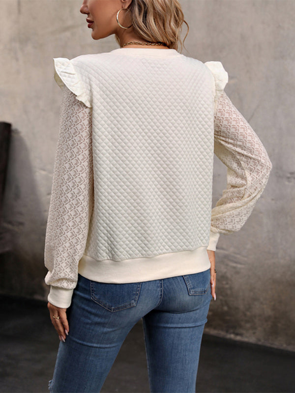 TEEK - Long Sleeve Cracker Khaki Knitted Top TOPS TEEK K   