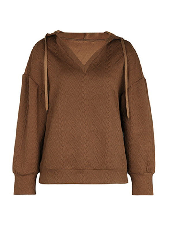 TEEK - Coffee Knitted Long Hooded Sweatshirt JACKET TEEK K   