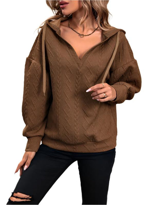 TEEK - Coffee Knitted Long Hooded Sweatshirt JACKET TEEK K S  