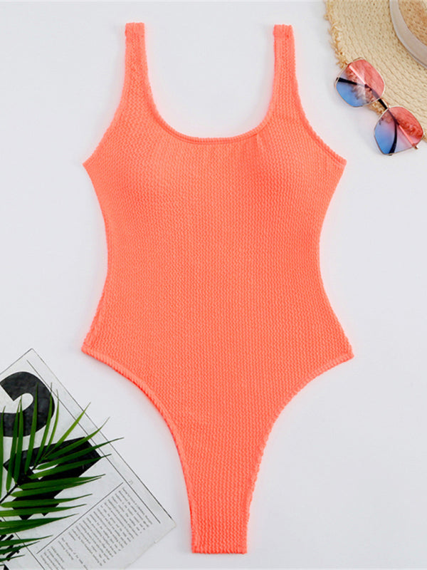 TEEK - Candy Color Pleated Swimsuit SWIMWEAR TEEK K   