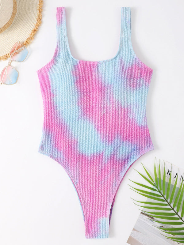 TEEK - Candy Color Pleated Swimsuit SWIMWEAR TEEK K Sky Blue Azure S 