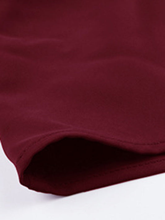 TEEK - Solid Color Square Neck Long Sleeve Dress DRESS TEEK K   