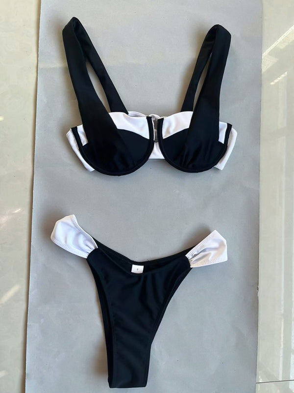 TEEK - Black And White Abstract Bikini SWIMWEAR TEEK K S  