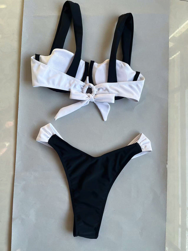 TEEK - Black And White Abstract Bikini SWIMWEAR TEEK K   