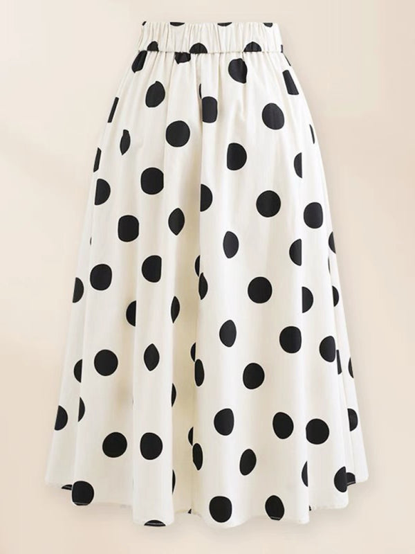 TEEK - Bow One-Piece Swimsuit + Polka Dot Skirt SET TEEK K Skirt S 