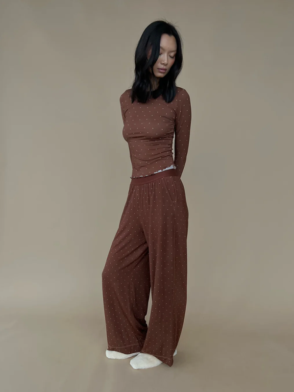 TEEK - Long-Sleeved Pocketed Trouser Lounge Set SET TEEK K   