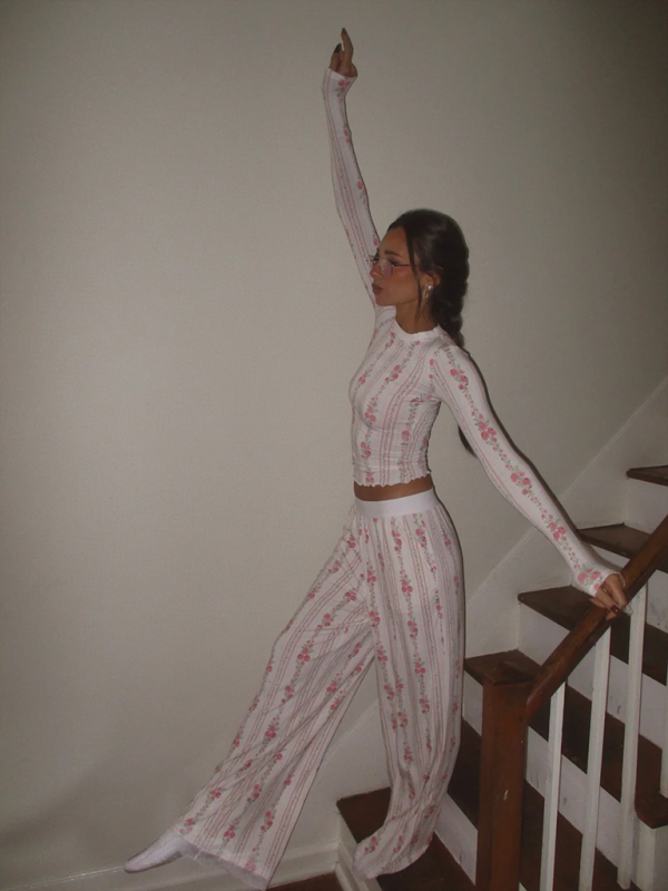 TEEK - Long-Sleeved Pocketed Trouser Lounge Set SET TEEK K   