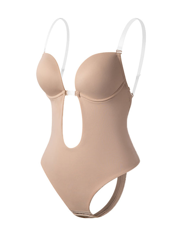 TEEK - Backless Deep V Backless Plunge Shaping Bodysuit UNDERWEAR TEEK K   