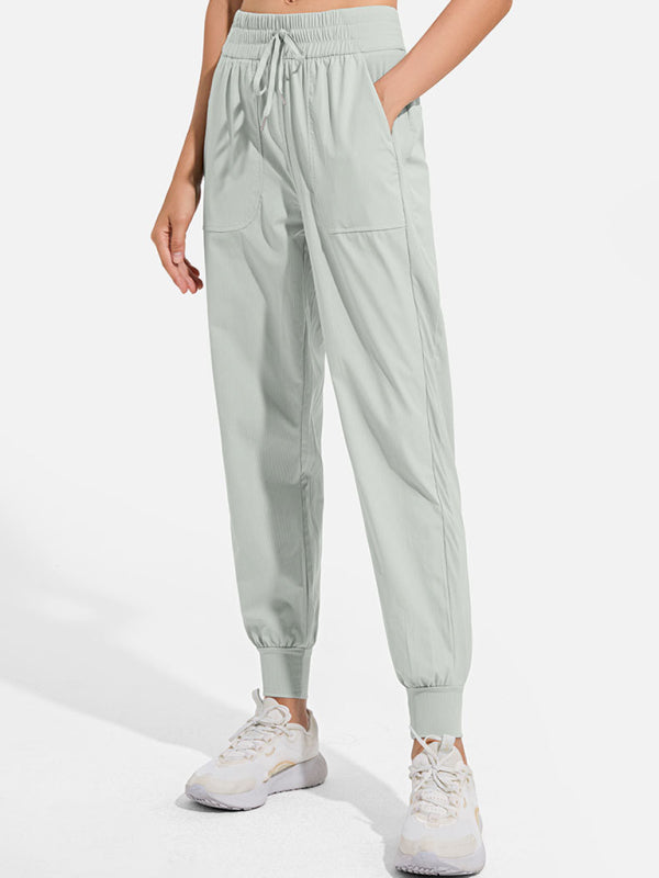 TEEK - Womens Quick-Drying Drawstring Sweatpants PANTS TEEK K Grey green S 