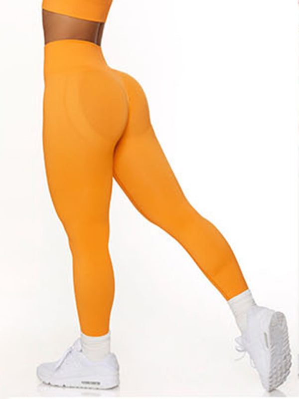 TEEK - Seamless Knitted High Elastic Yoga Sports Fitness Pants PANTS TEEK K Yellow S 