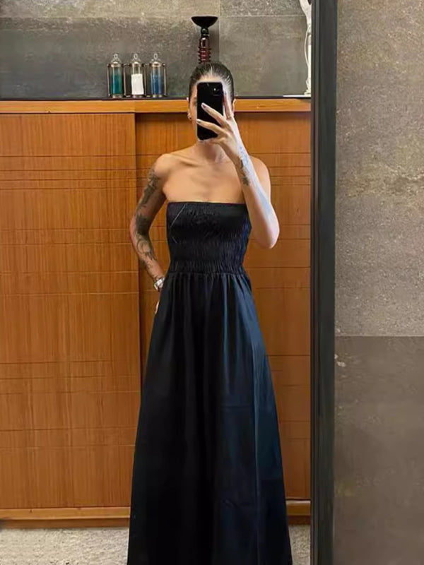TEEK - Tube Top Sleeveless Dress DRESS TEEK K Black S 