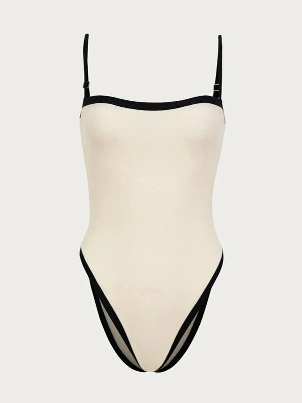 TEEK - Contrast Color Spliced Swimsuit SWIMWEAR TEEK K   