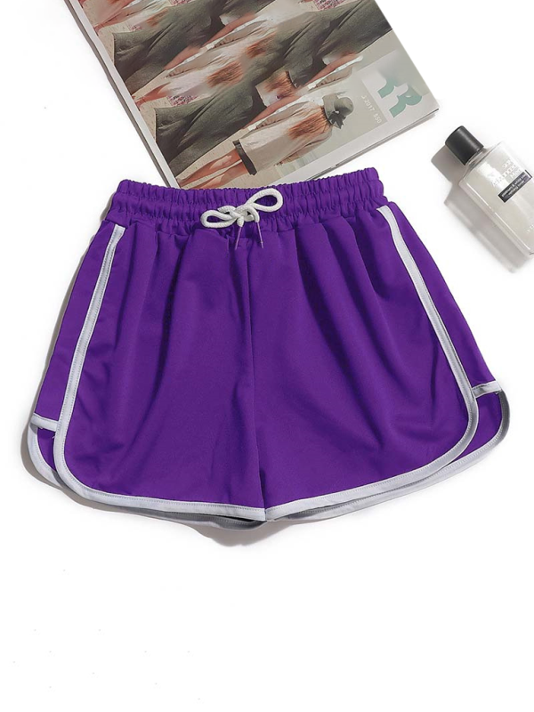TEEK - Sports Style Three-Quarter Shorts SHORTS TEEK K Purple S 