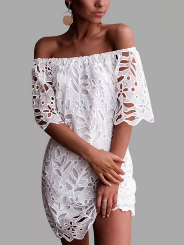 TEEK - Off-Shoulder Macrame Dress DRESS TEEK K   