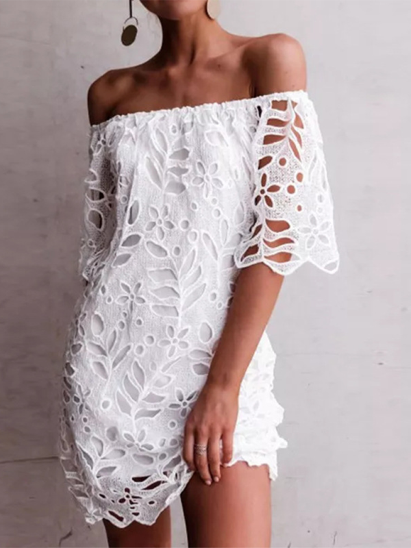 TEEK - Off-Shoulder Macrame Dress DRESS TEEK K   