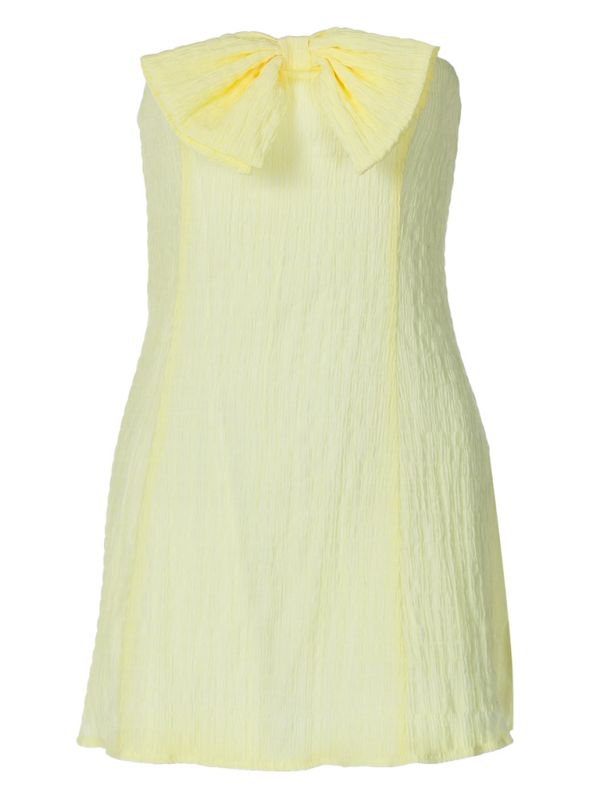 TEEK - Yellow Tube Top Sleeveless Dress DRESS TEEK K S  