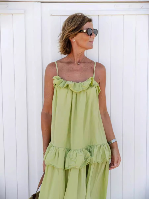 TEEK - Ruffled Long Swing Beach Dress DRESS TEEK K   